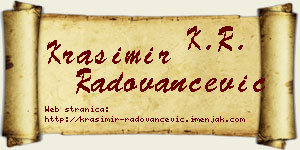 Krasimir Radovančević vizit kartica